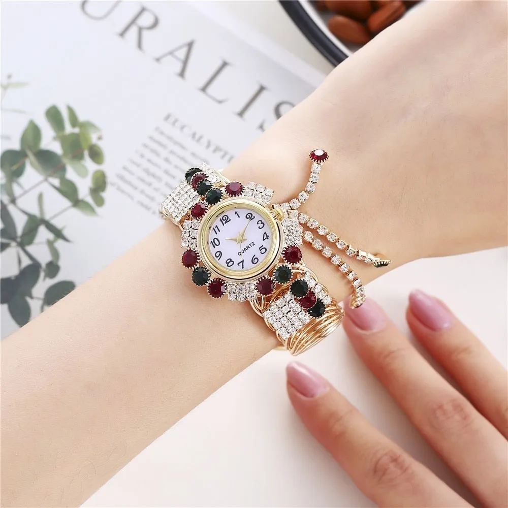 2020 Top Brand Luxury Rhinestone Bracelet Watch