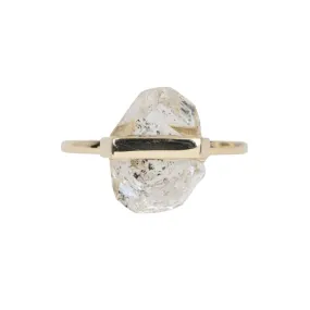 4.8ct Herkimer Diamond Crystal Ring 9K Gold R6531