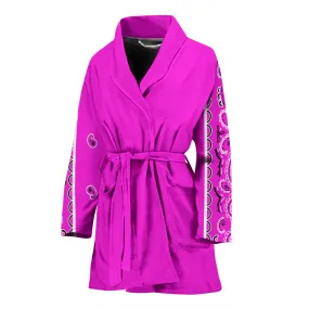 Abruptly Pink Bandana Women's Bathrobe