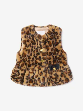 Angels Face - Girls Jill Faux Fur Leopard Gilet | Childsplay Clothing