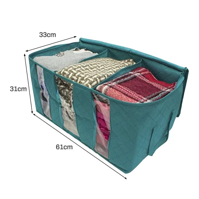 Ashore Shop clothing Zipper Fabric Moisture-Proof Storage Box