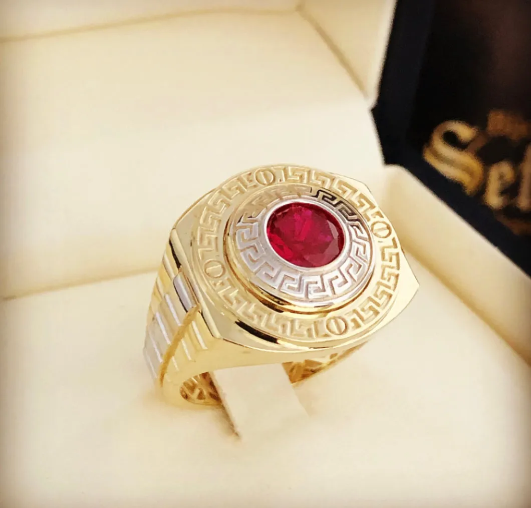 Birthstone men ring