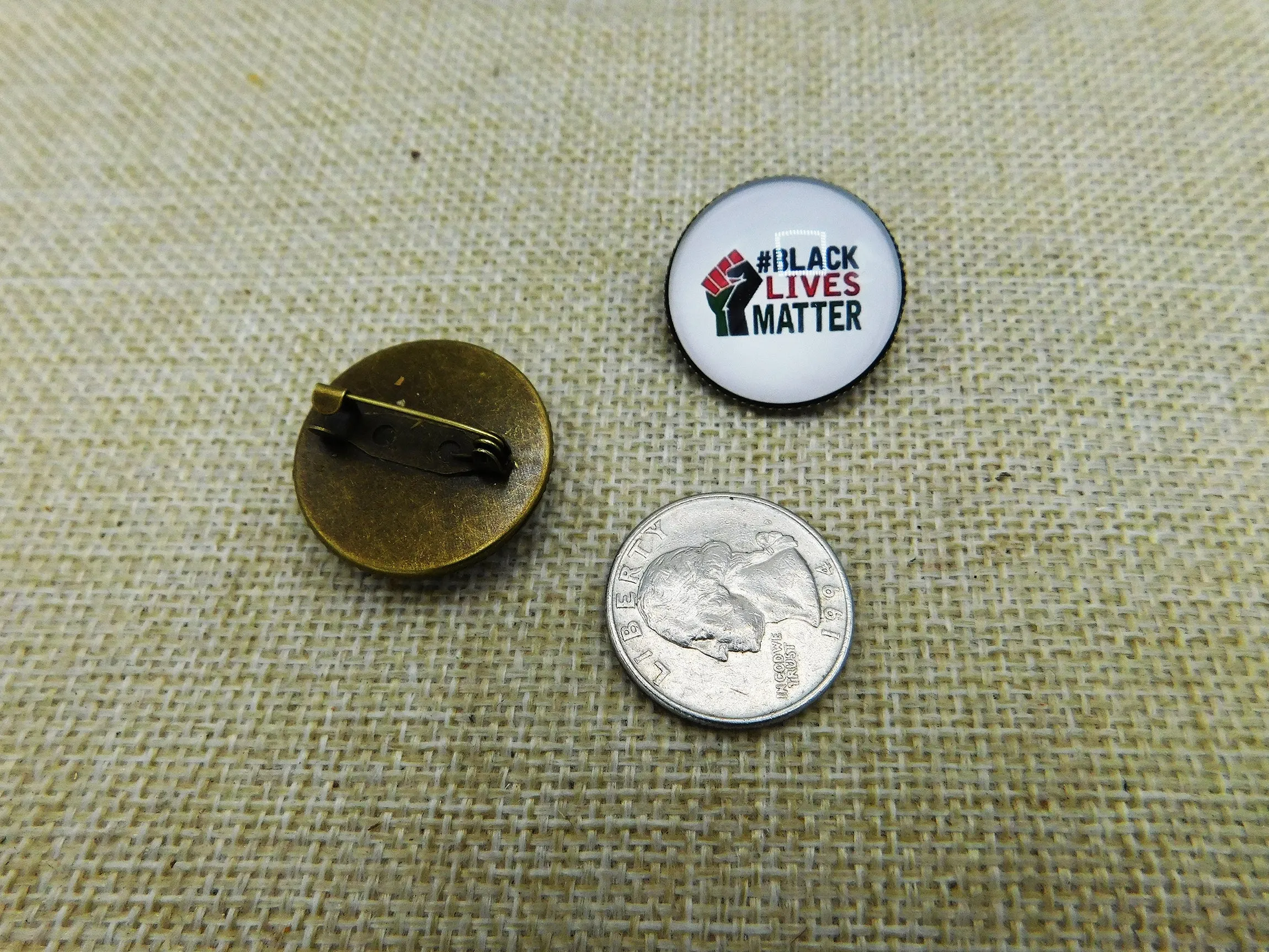 Black Lives Matter RBG Lapel Pin Button Badge Black Owned