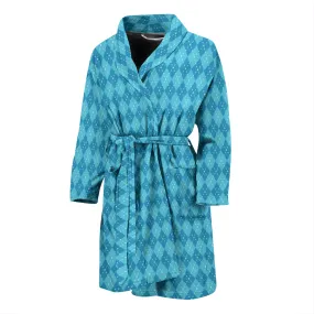 Blue Argyle Mens Bathrobe