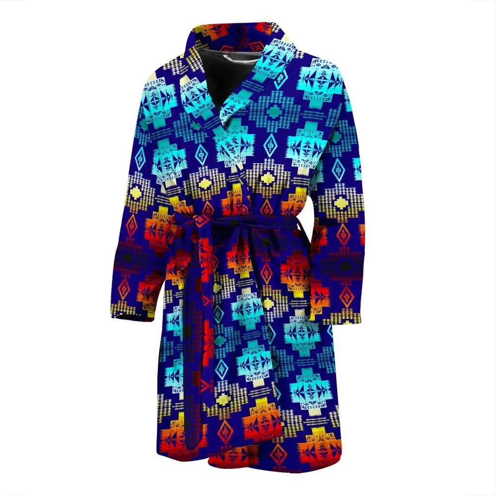 Blue Shades  Men's Bath Robe