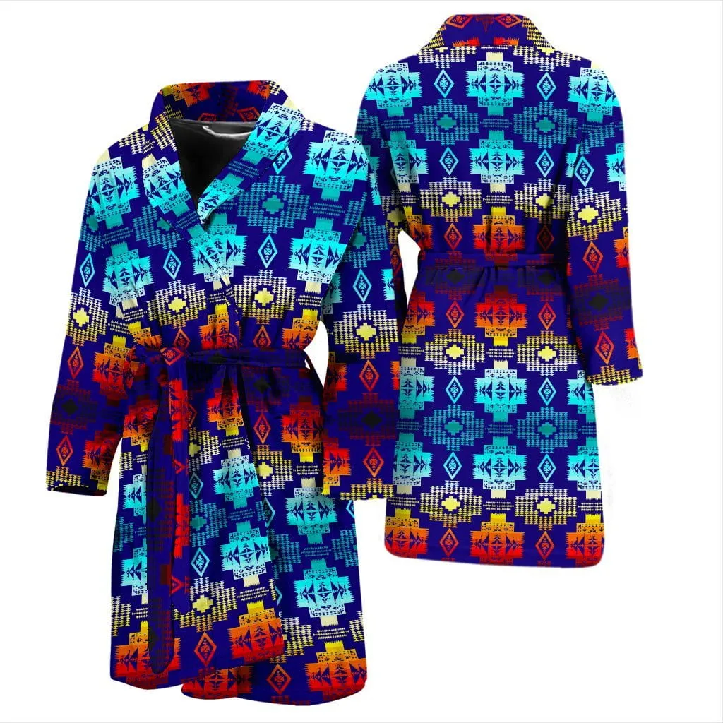 Blue Shades  Men's Bath Robe