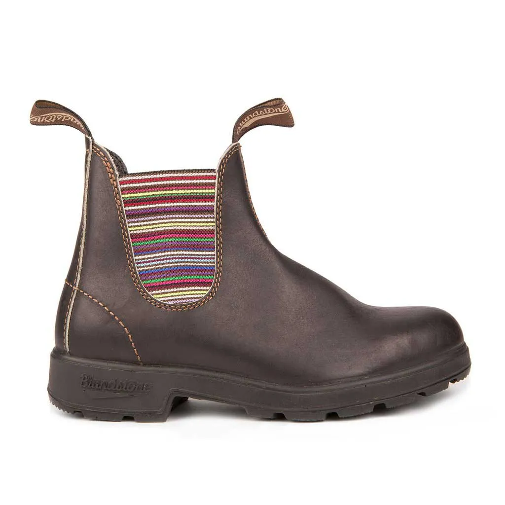 Blundstone 1409 - Original Stout Brown Striped Elastic - A One Clothing