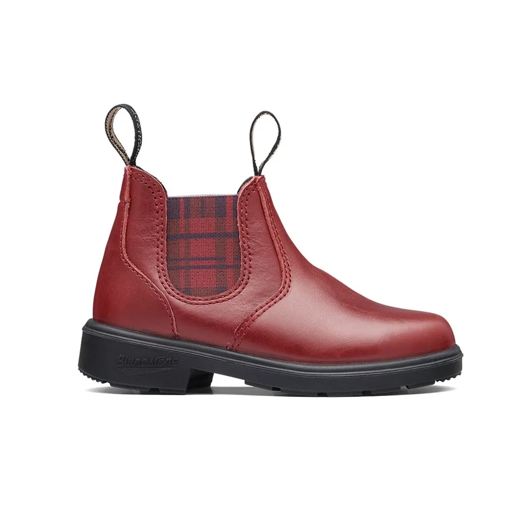 Blundstone 2192 - Kids Red with Burgundy Tartan Elastic - A One Clothing