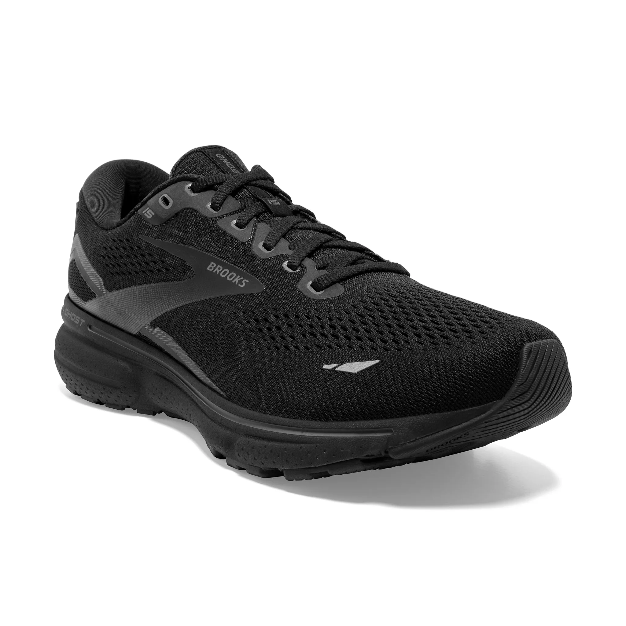 Brooks Men's 110393 020 Ghost 15 Black Black Ebony Cushion Neutral Running Shoes