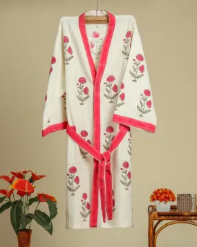 Buta Print Waffle Cotton Bathrobe (BROB16)