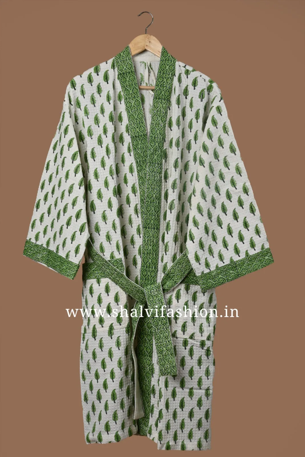 Buti Print Waffle Cotton Bathrobe (BROB19)