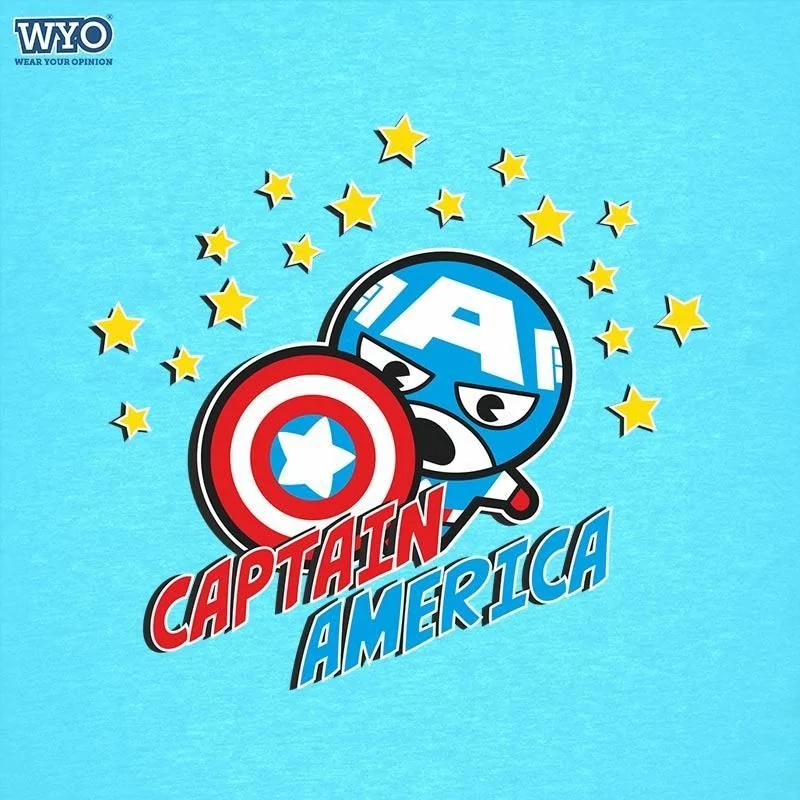 Chibi Captain America Kids T-Shirt