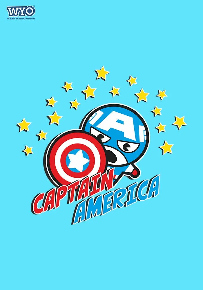 Chibi Captain America Kids T-Shirt