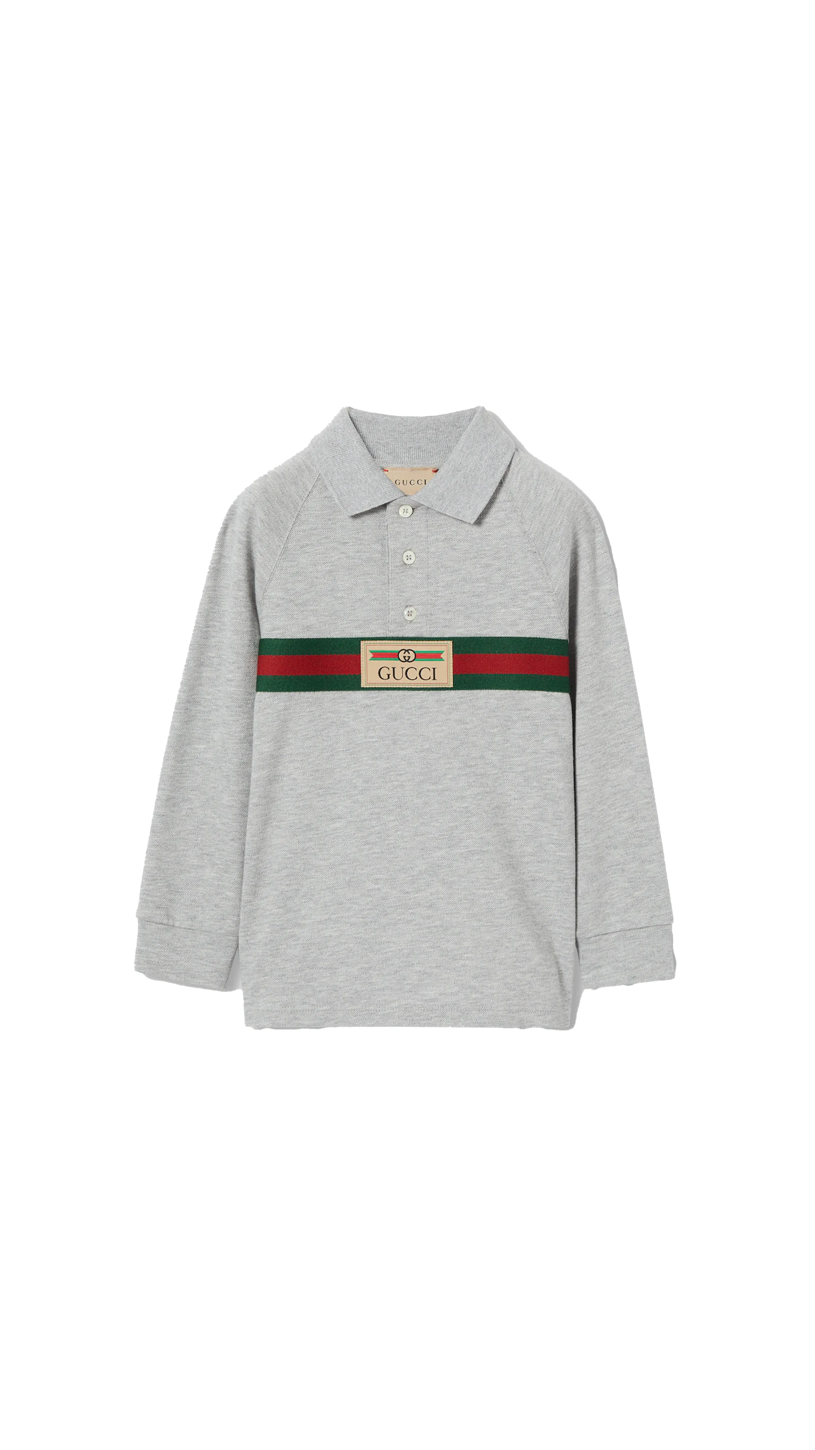 Children's Polo Shirt With Web - Grey