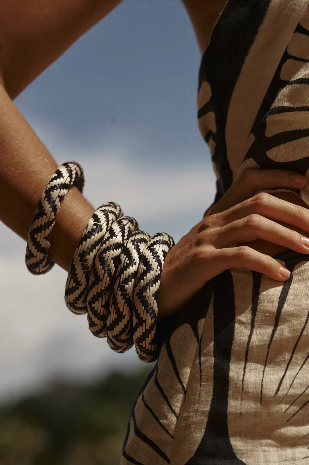 Cosmic Serpent Bangles in Black