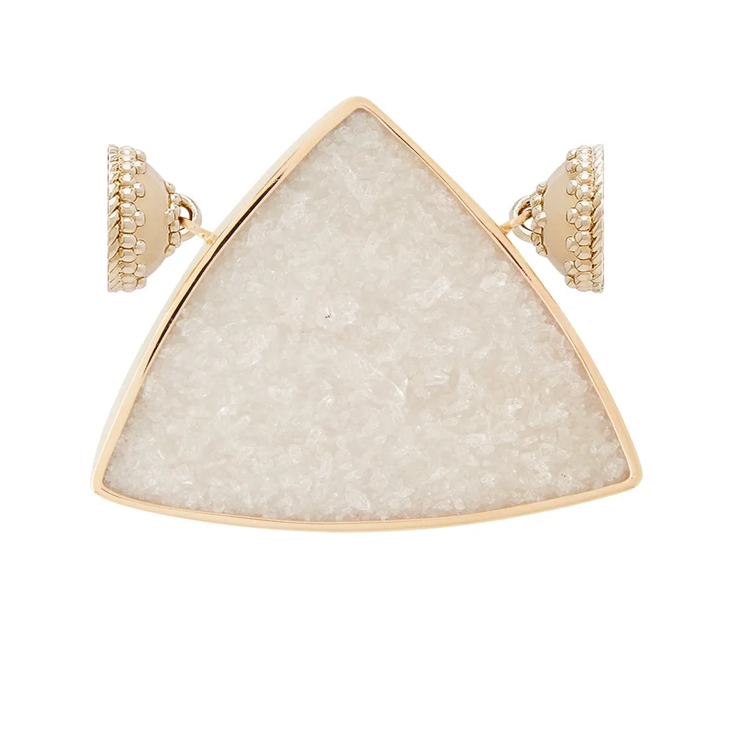 Crystal White Triangle Druzy Centerpiece