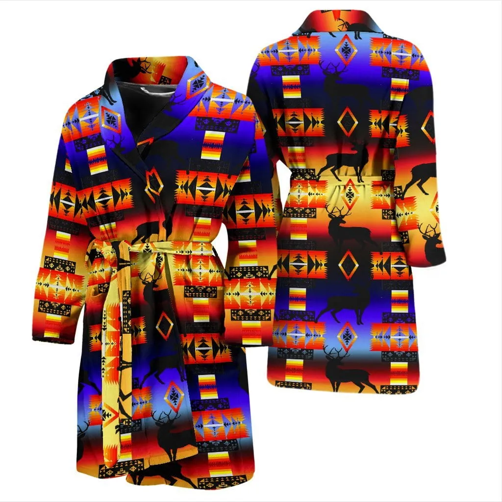 Deer Horizon Men's Bath Robe