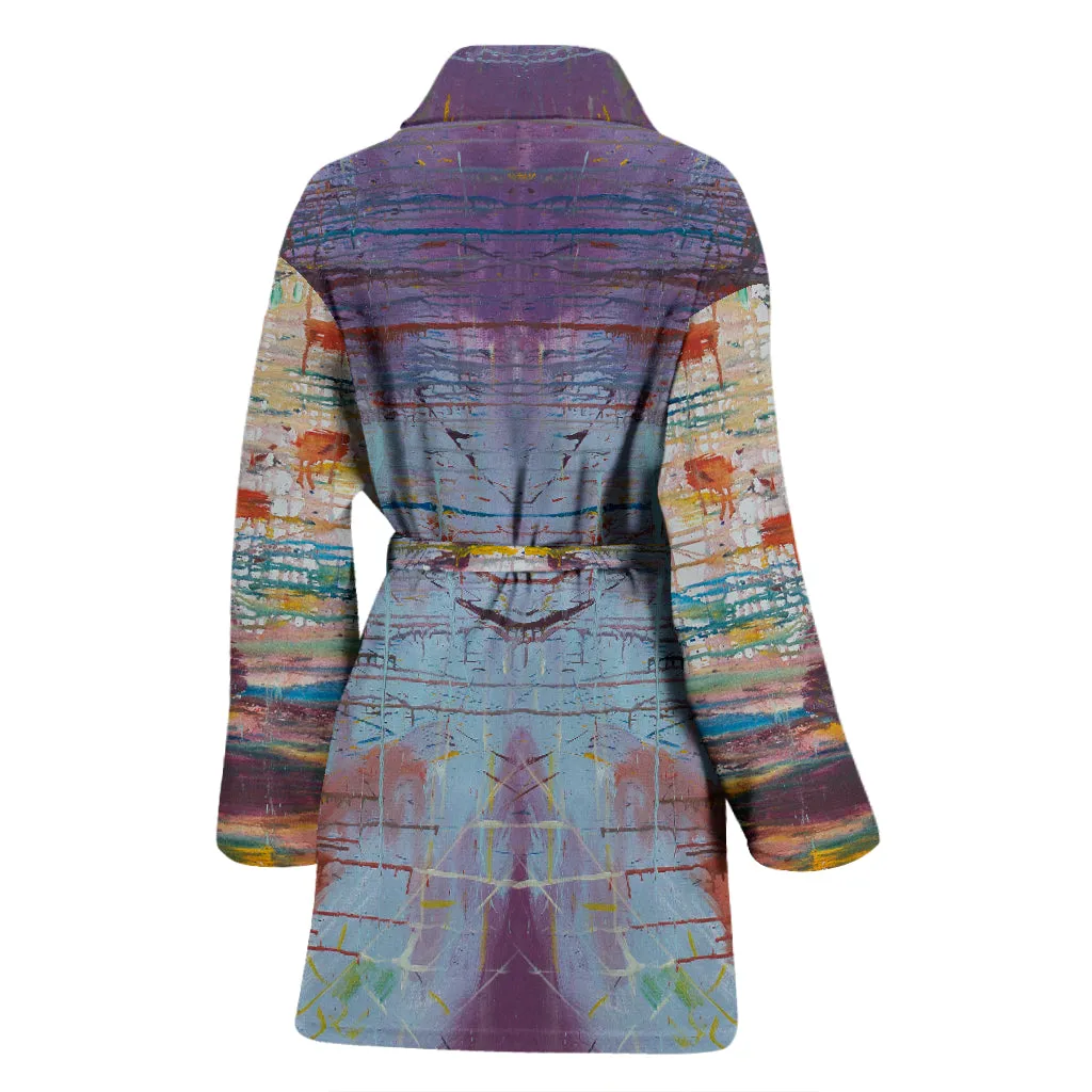 Drizzled Women's Bath Robe from Fine Art Painting