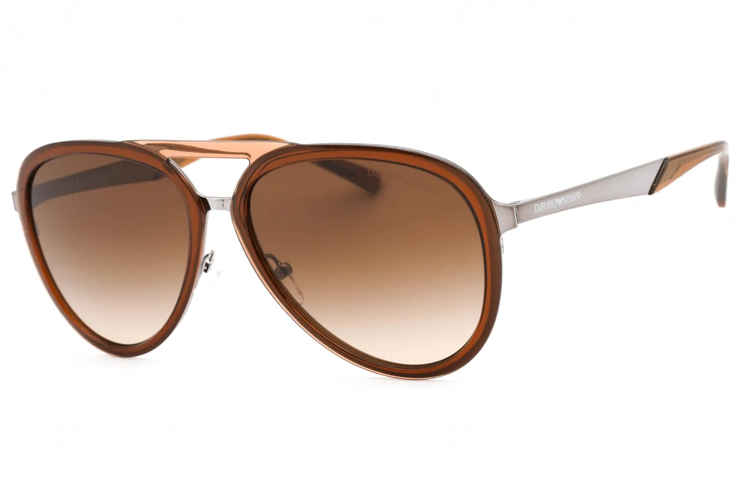 Emporio Armani 0EA2145 Sunglasses Transparent Glossy Brown / Gradient Brown