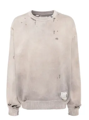 FADED-EFFECT COTTON SWEATSHIRT