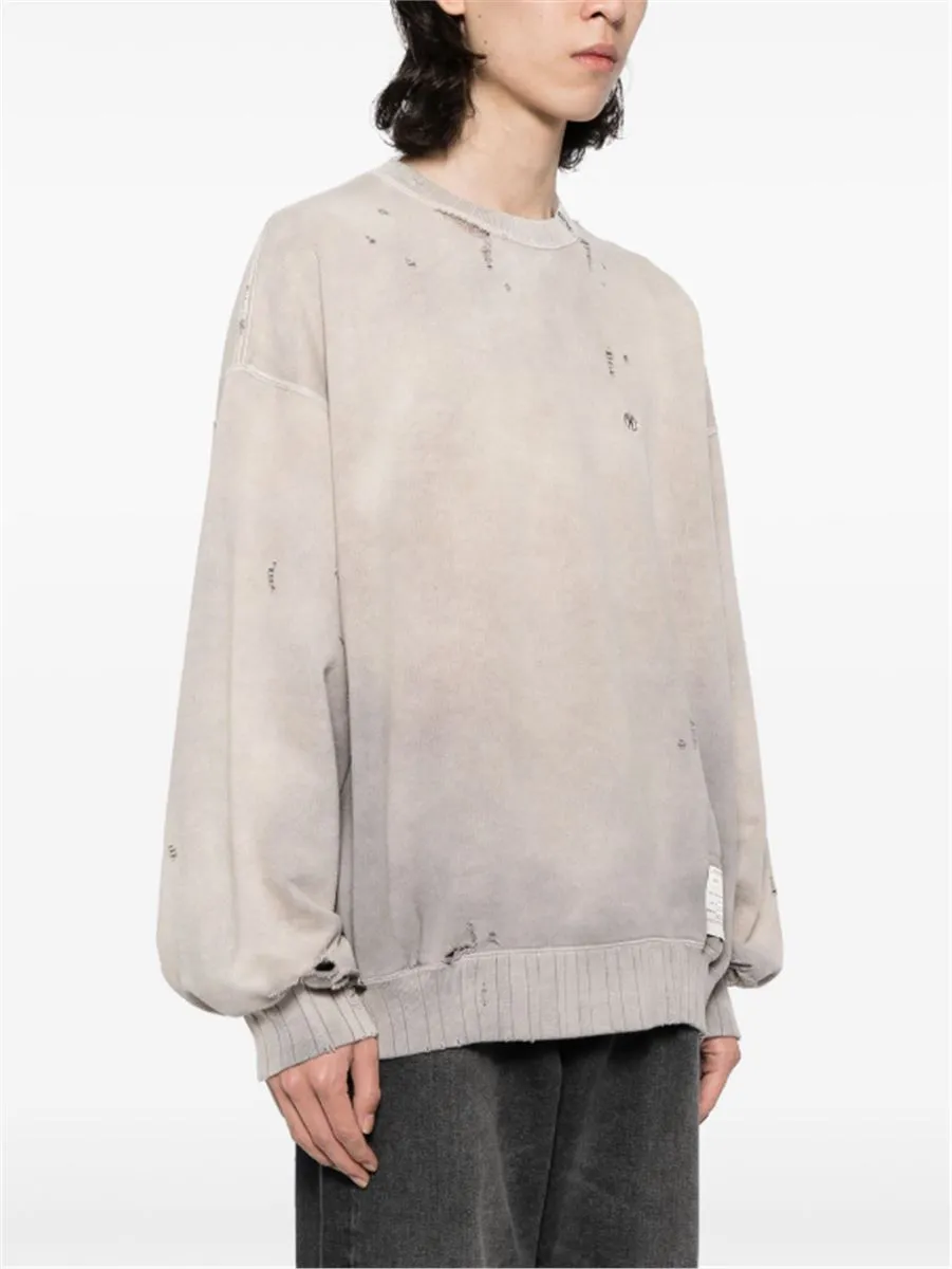 FADED-EFFECT COTTON SWEATSHIRT