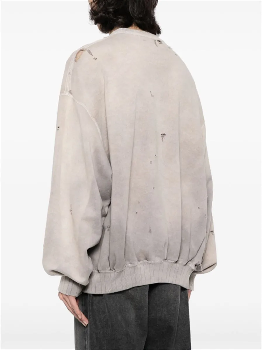 FADED-EFFECT COTTON SWEATSHIRT