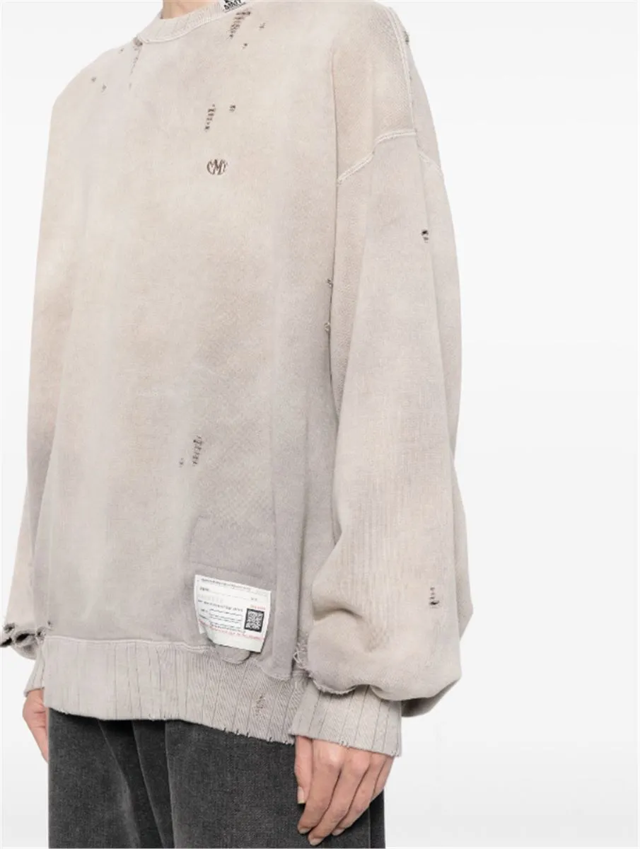 FADED-EFFECT COTTON SWEATSHIRT