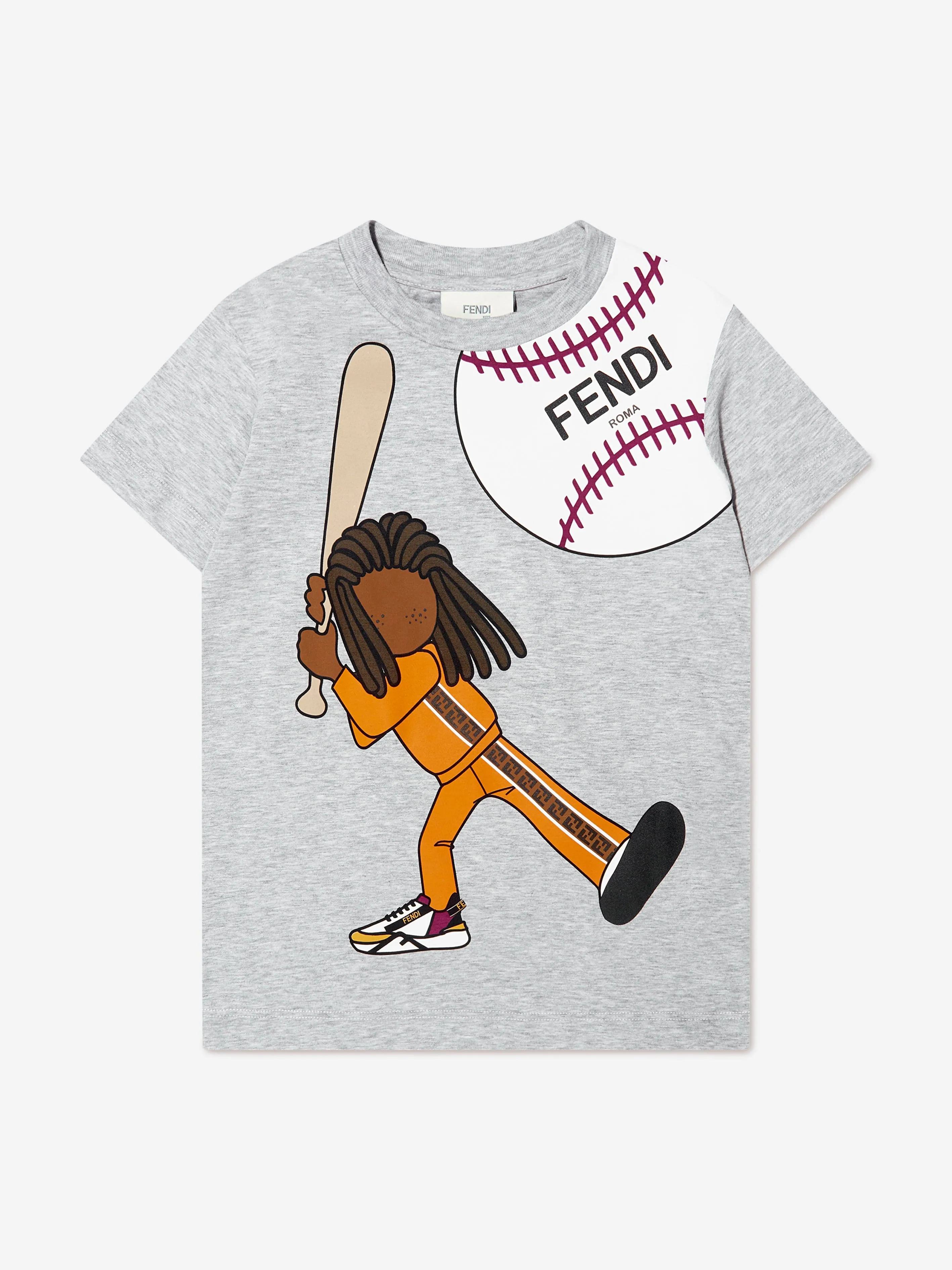 Fendi Kids - Boys Baseball Print T-Shirt | Childsplay Clothing