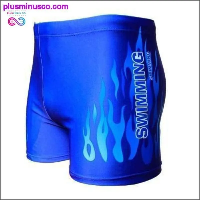 Flame Pattern Men Male Swimming Swimwear Boxer Shorts