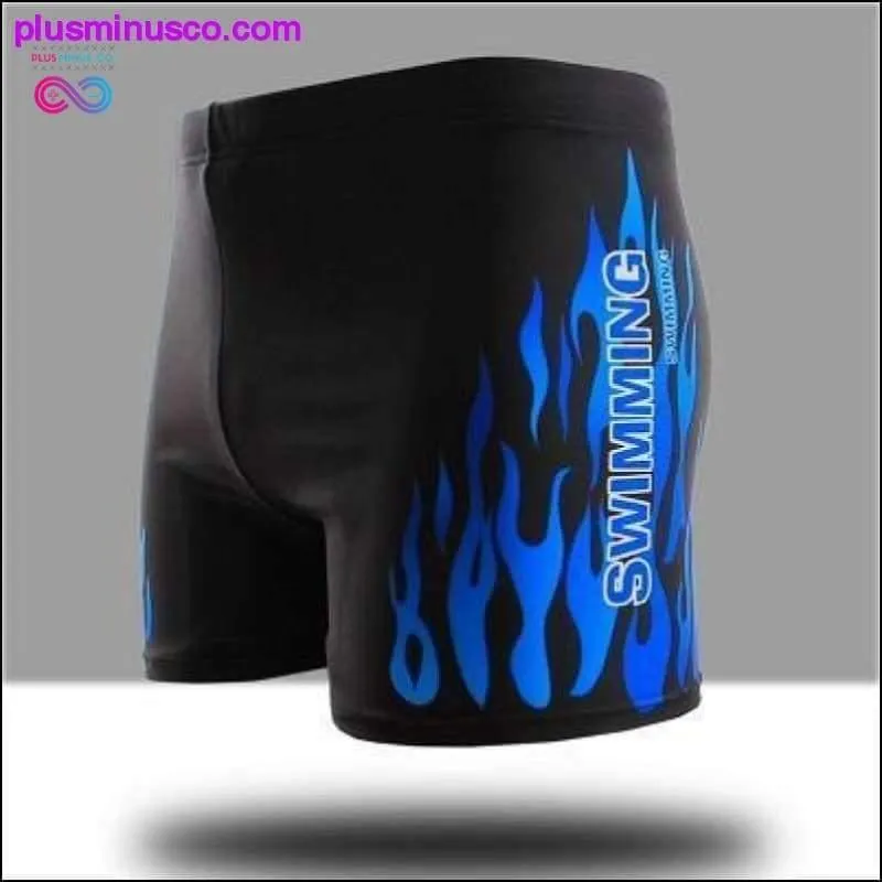 Flame Pattern Men Male Swimming Swimwear Boxer Shorts