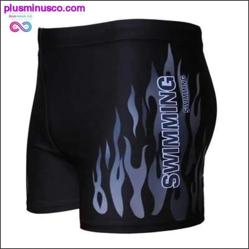 Flame Pattern Men Male Swimming Swimwear Boxer Shorts