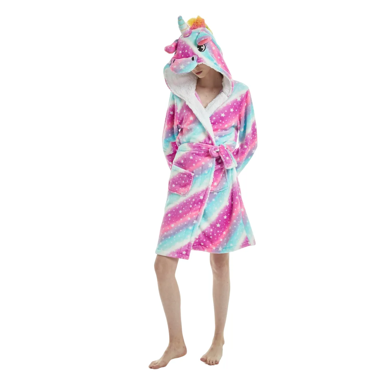 Galaxy Starry Sky Unicorn Adult Bathrobe