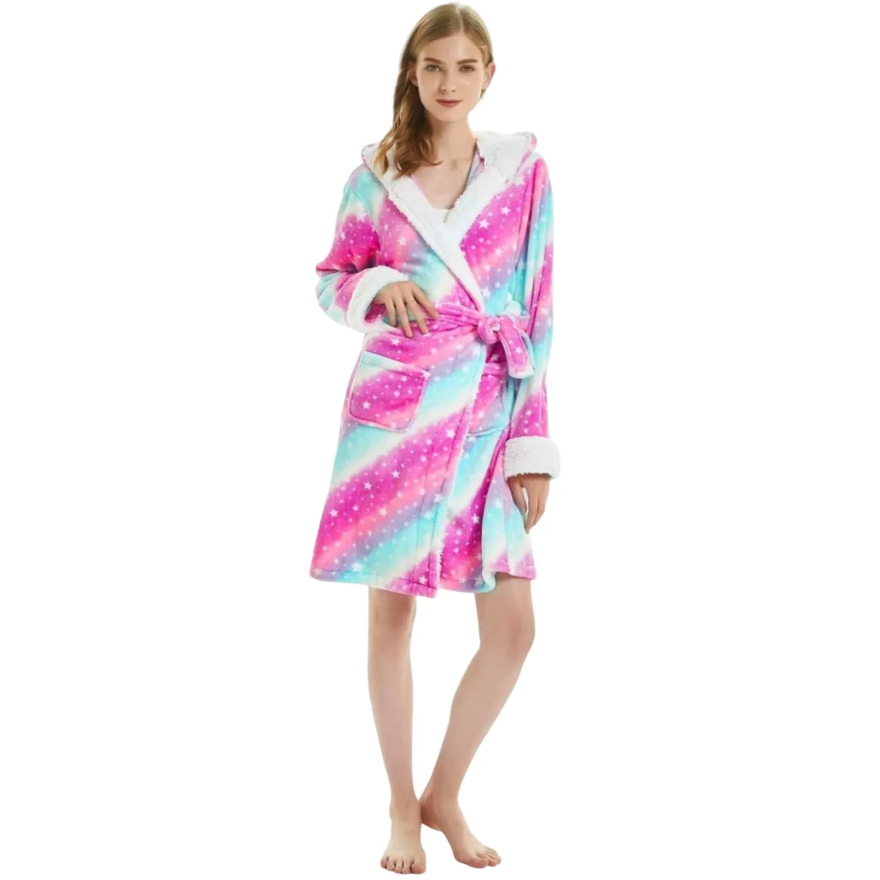 Galaxy Starry Sky Unicorn Adult Bathrobe