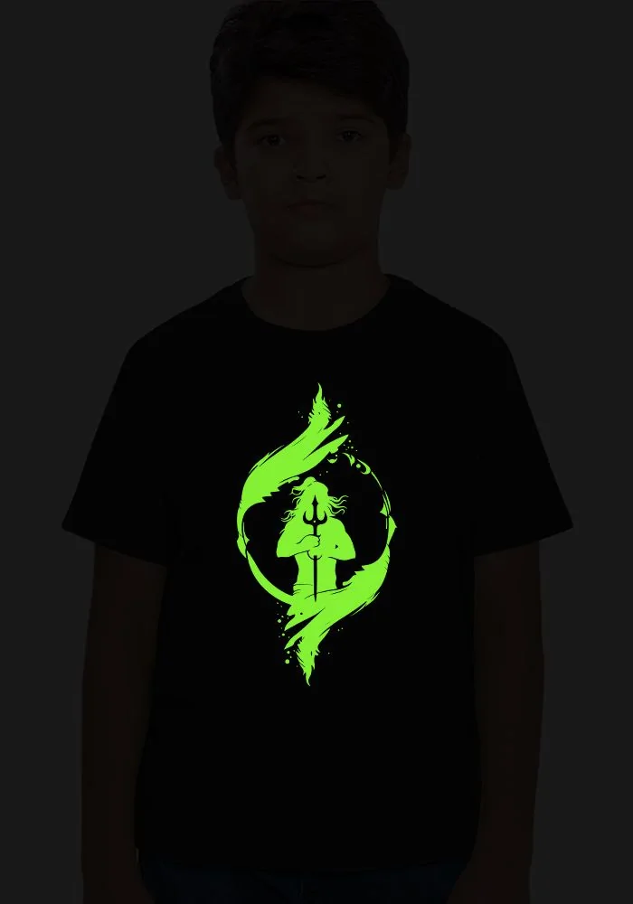 Glow in Dark Lord Shiva Senior Kids T-Shirt