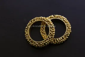 Gold Look Ghungroo Bangle Set