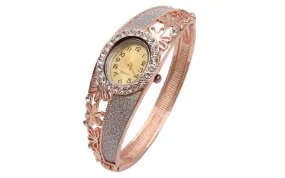 Hollow Bracelet Quartz Rhinestone Watch