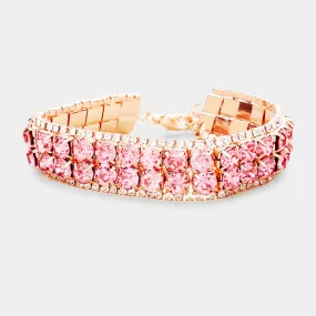 iLLASPARKZ Rhinestone Pave Crystal Bubble Detail Evening Bracelet