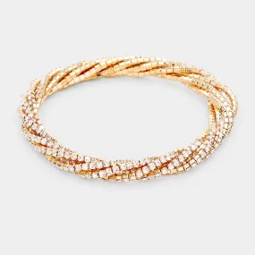 iLLASPARKZ Rhinestone Twist Stretch Bracelet