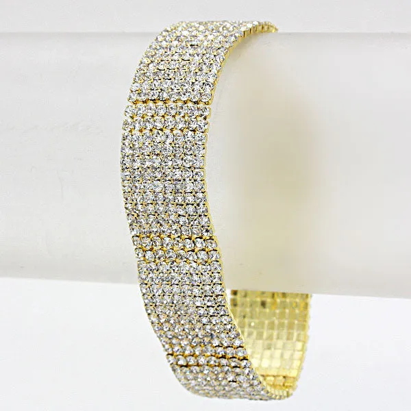 iLLASPARKZ Rippled Rhinestone Bracelet