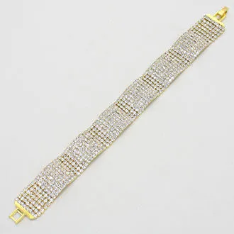 iLLASPARKZ Rippled Rhinestone Bracelet