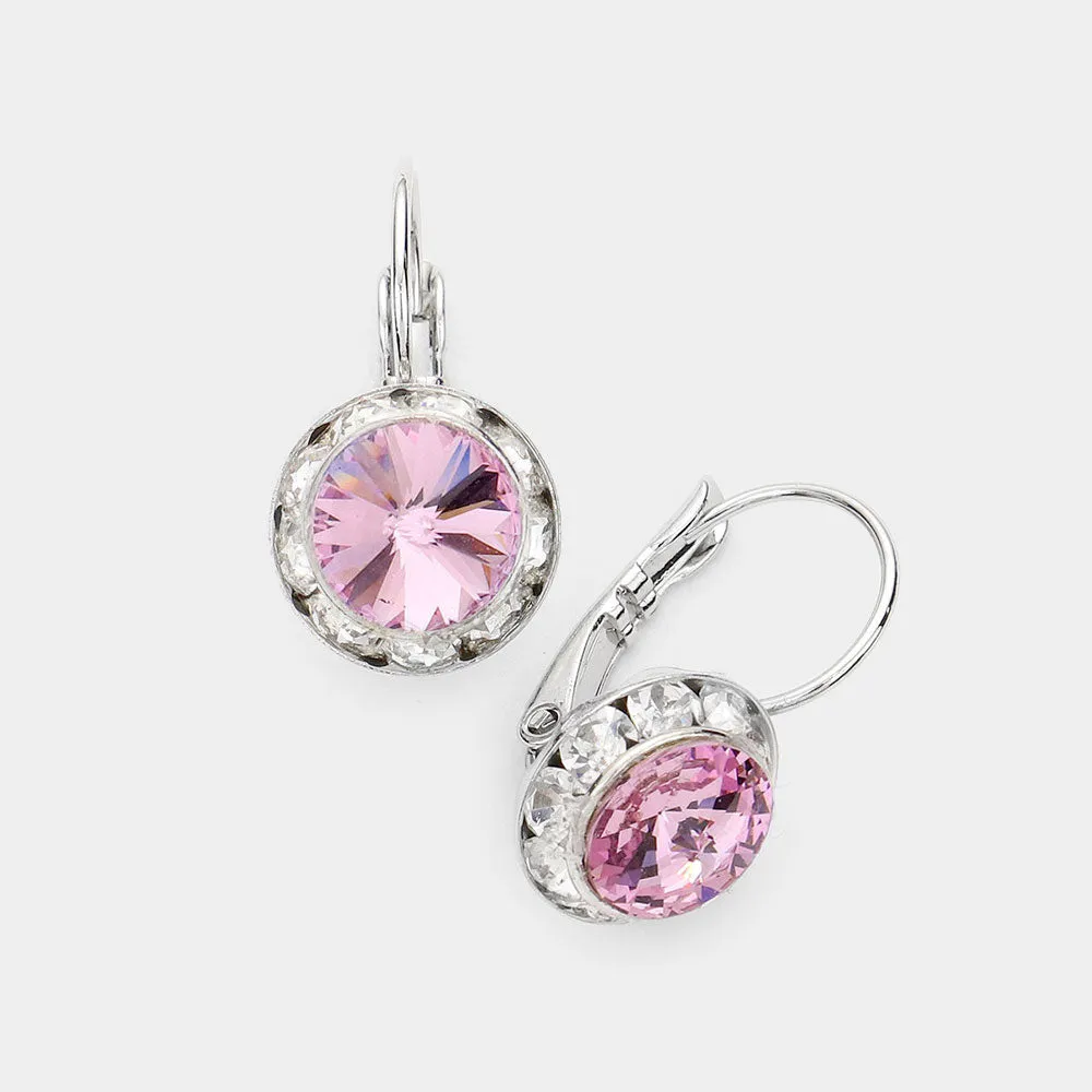 iLLASPARKZ Rivoli Cut Genuine Crystal Lever Back Earrings