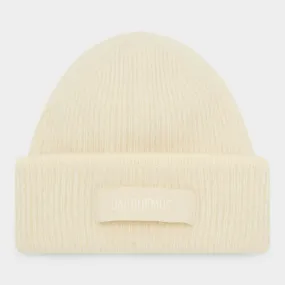 JACQUEMUS Le Bonnet Gros Beanie Hat - Off White