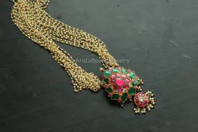 Jadau Kundan & Pearl Chain Necklace