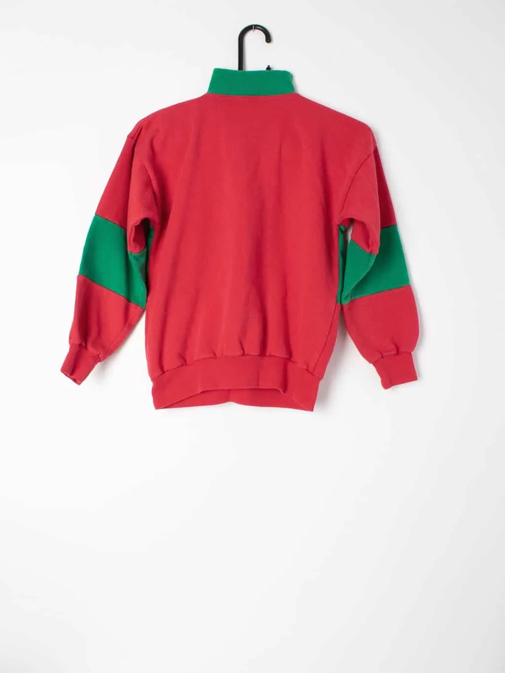 Kids vintage 90s ski quarter zip pullover in block colours with ‘ski stars’ graphic – Age 11 – 12