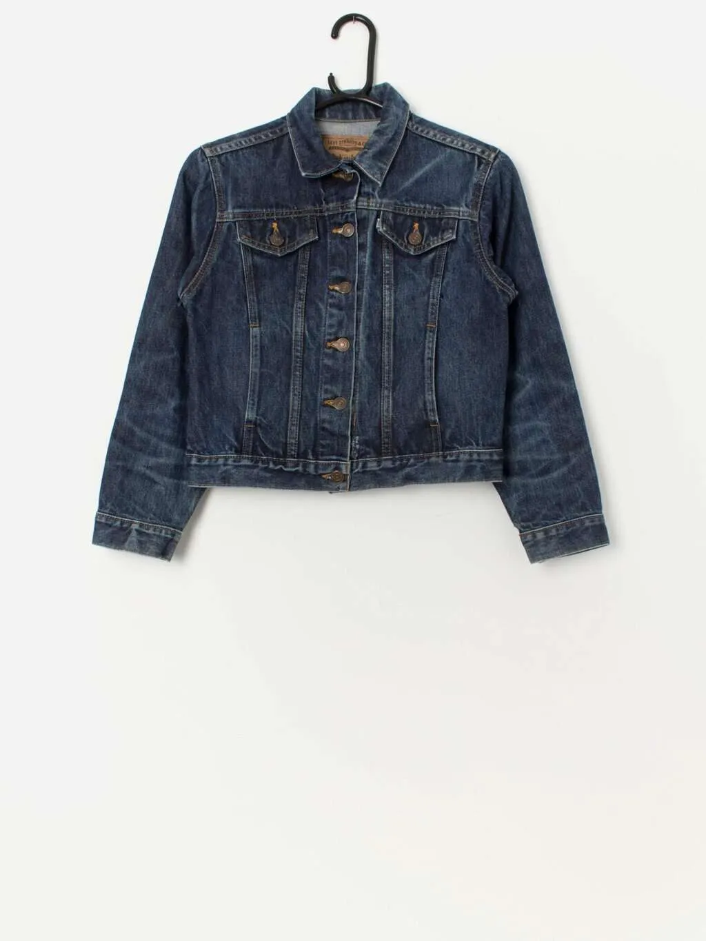 Kids vintage Levis denim jacket in indigo blue – Age 10 to 12