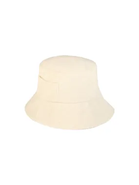 Lack of Color Terry Bucket Hat in Beige