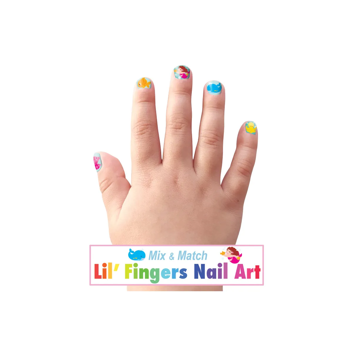 Lil' Fingers Nail Art - 25 Scented Nail Stickers - Mermaids & Friends