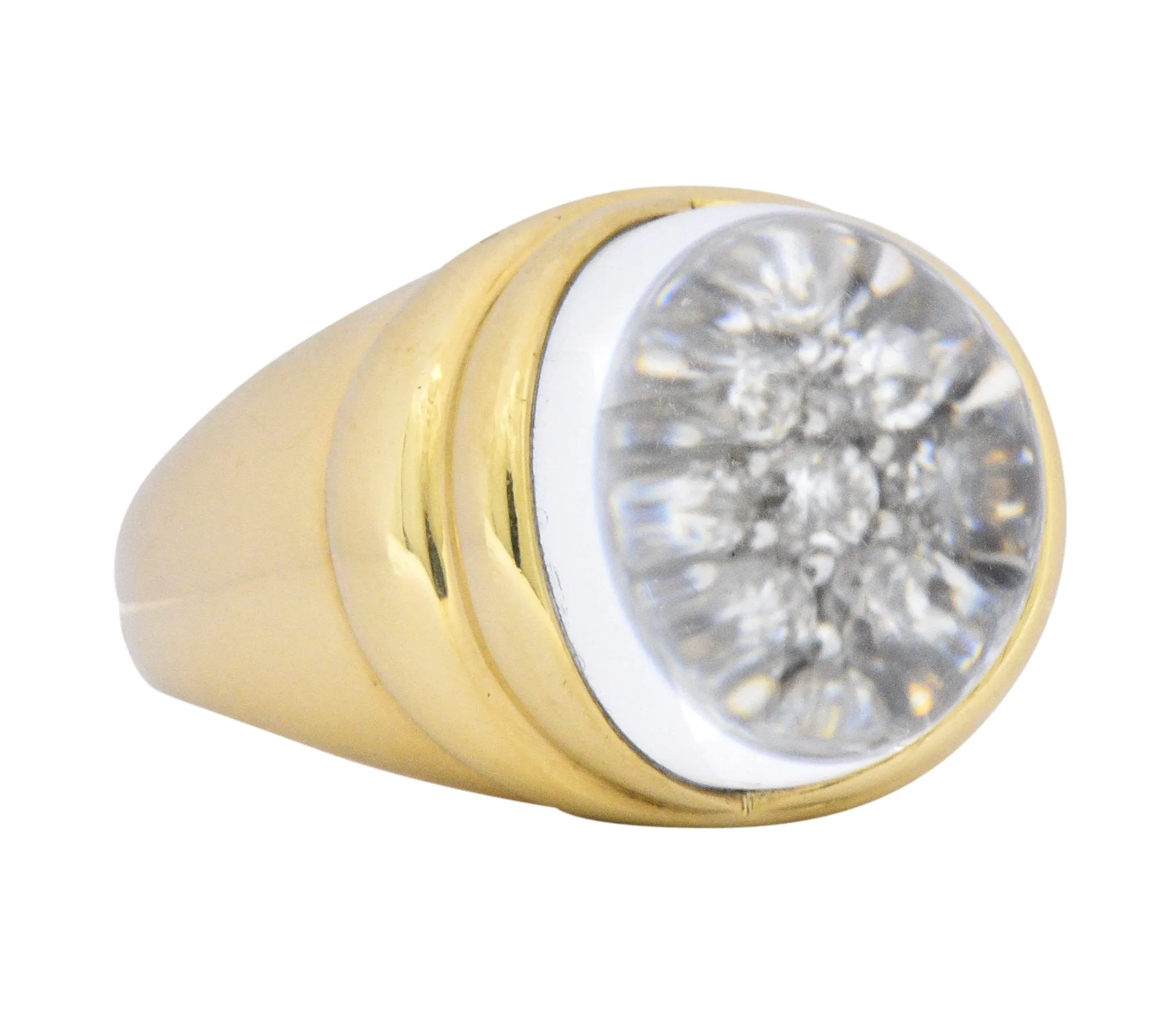 Mauboussin Paris Luminous Rock Crystal Diamond 18 Karat Gold Ring