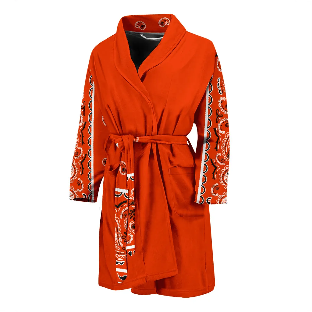 Men's Perfect Orange Bandana Bathrobe