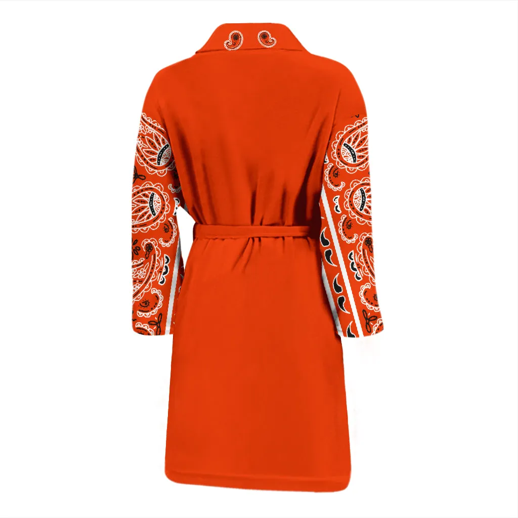 Men's Perfect Orange Bandana Bathrobe